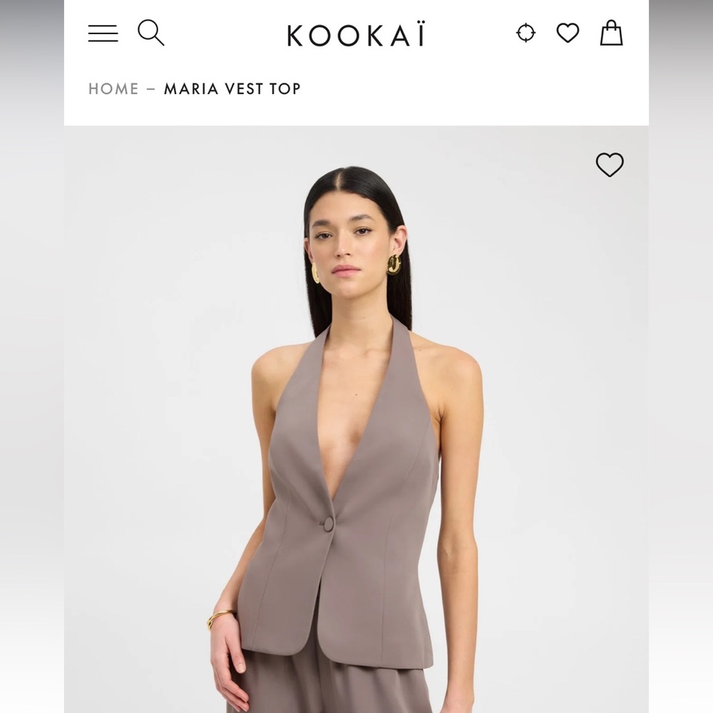Kookai Maria Vest top size 34 in the color Nestle